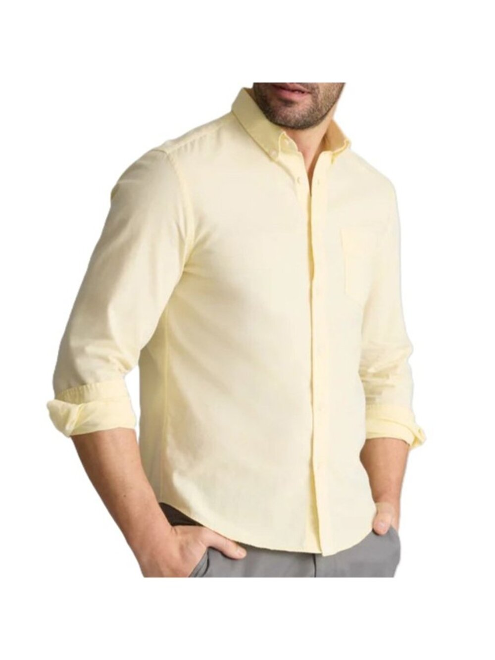 Untuckit Vintage Wash Farnsworth Shirt Slim Fit Yellow Size Small NWOT 42094